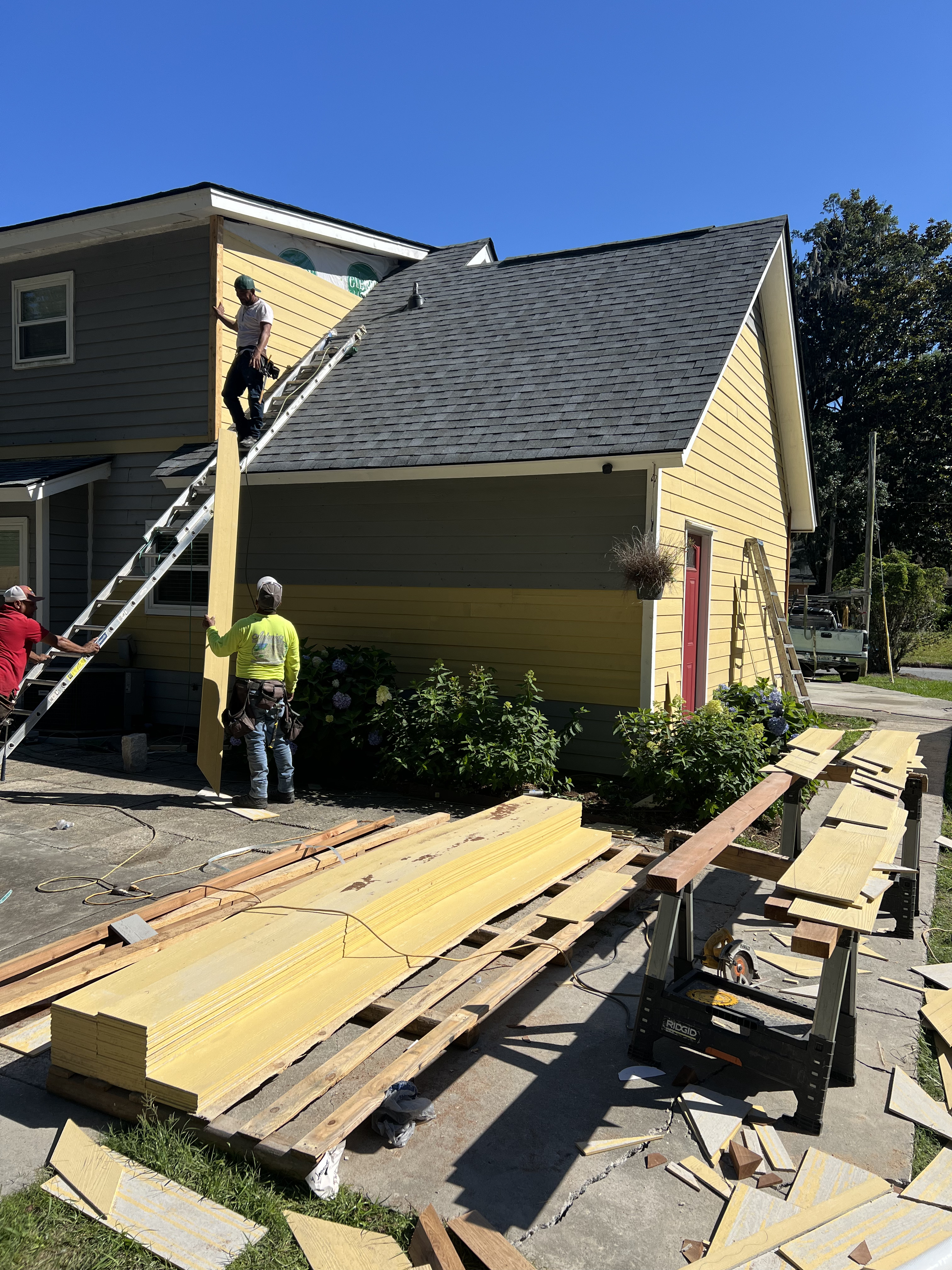 Port Side crew working on a home